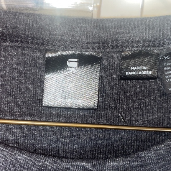 Mens G-Star Grey Long Sleeve T-shirt - Picture 2 of 2